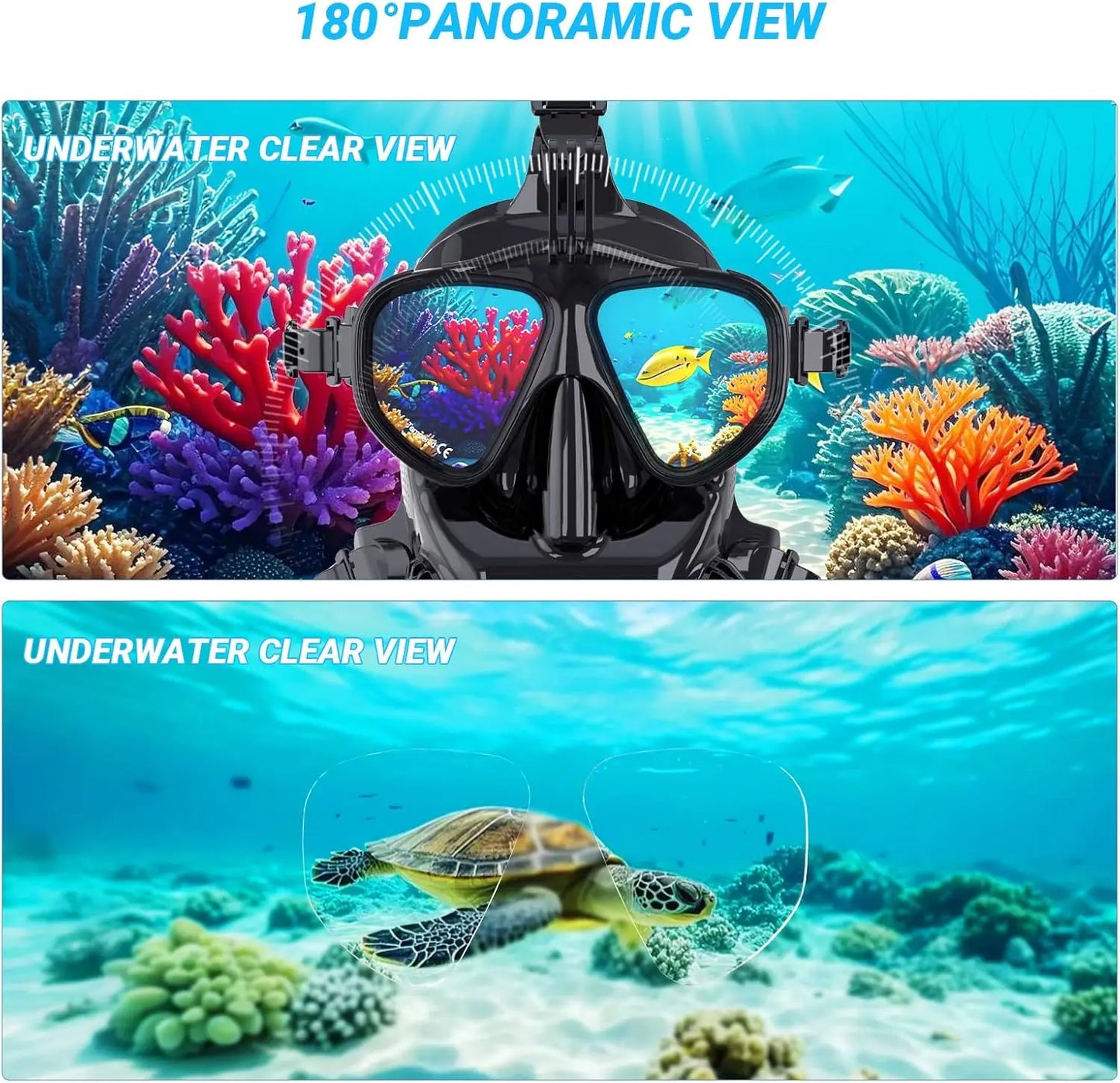 Full Face Dive Mask for Scuba Diving and Snorkeling