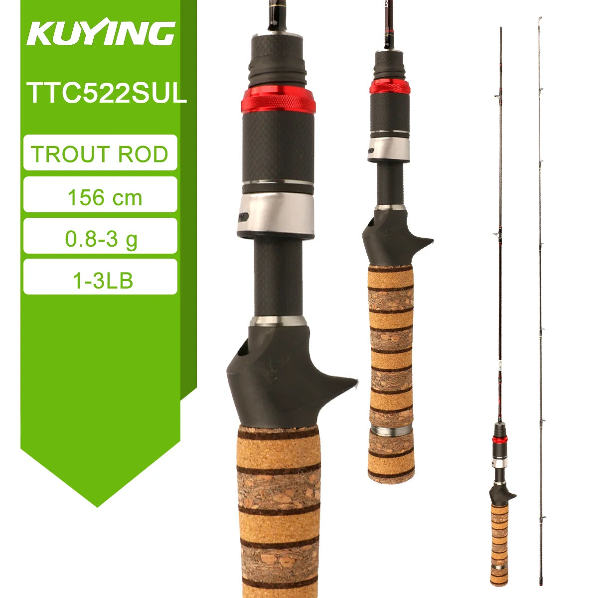 Kuying Teton Spinning Rod Carbon Lure BFS Fuji Parts