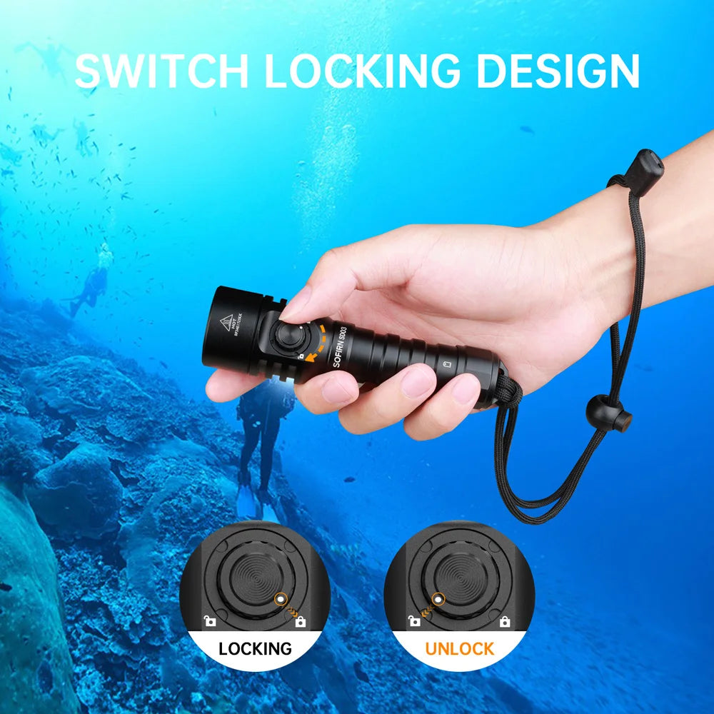 Sofirn SD03 1800 Lumen Diving Flashlight SFT40 LED 5000K