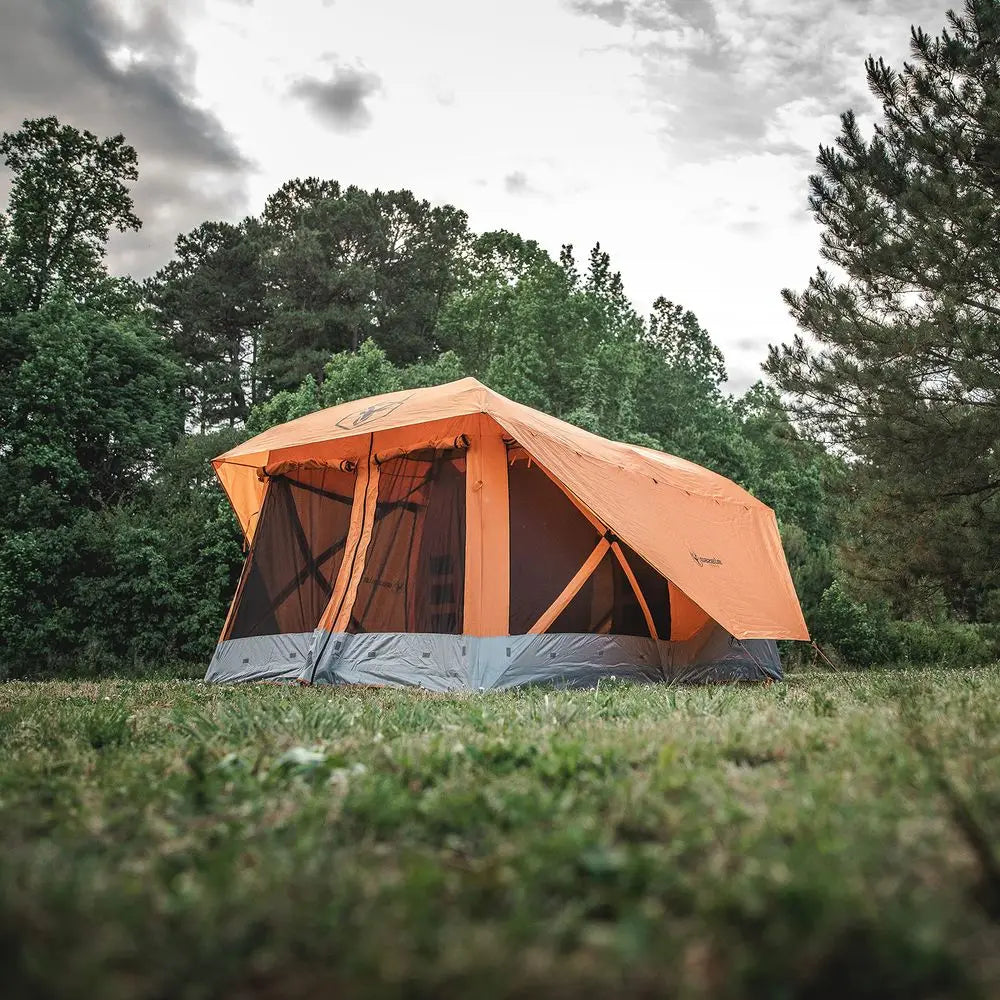 T4 Plus Extra Large 4 to 8 Person Portable Pop Up Outdoor Shelter Camping Hub Tent with Rain Fly amp Extended Screened in Sun R