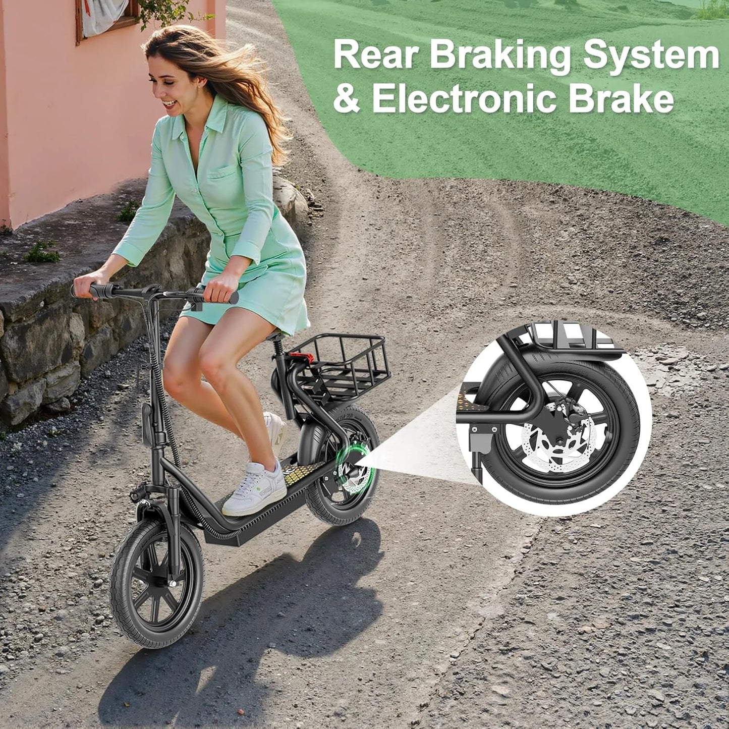 Ladped Folding Electric Bike With 10.4Ah Battery And 21-28 Mile Range
