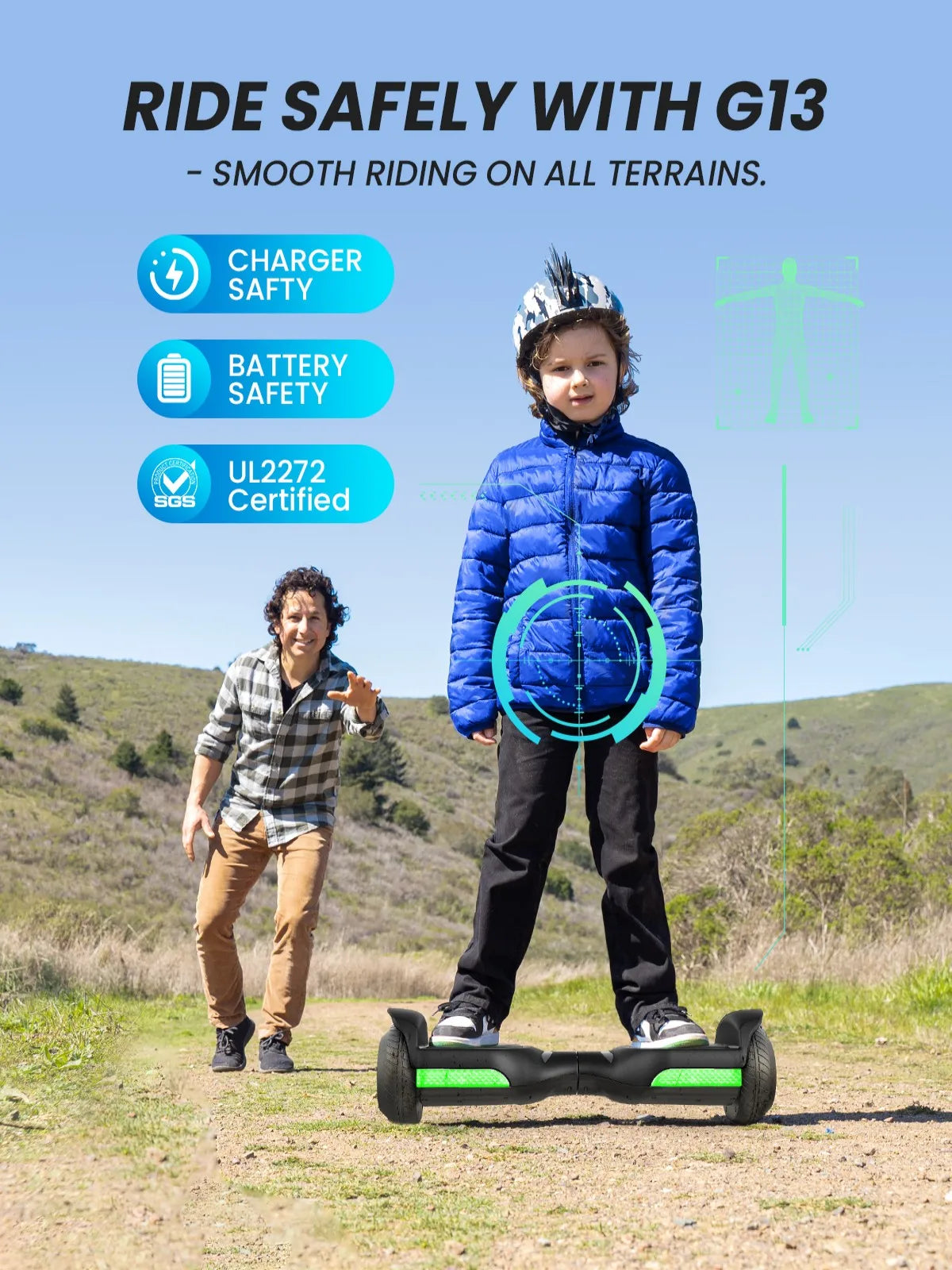 GYROOR Kids Self Balancing Hoverboard All Terrain Bluetooth Speaker
