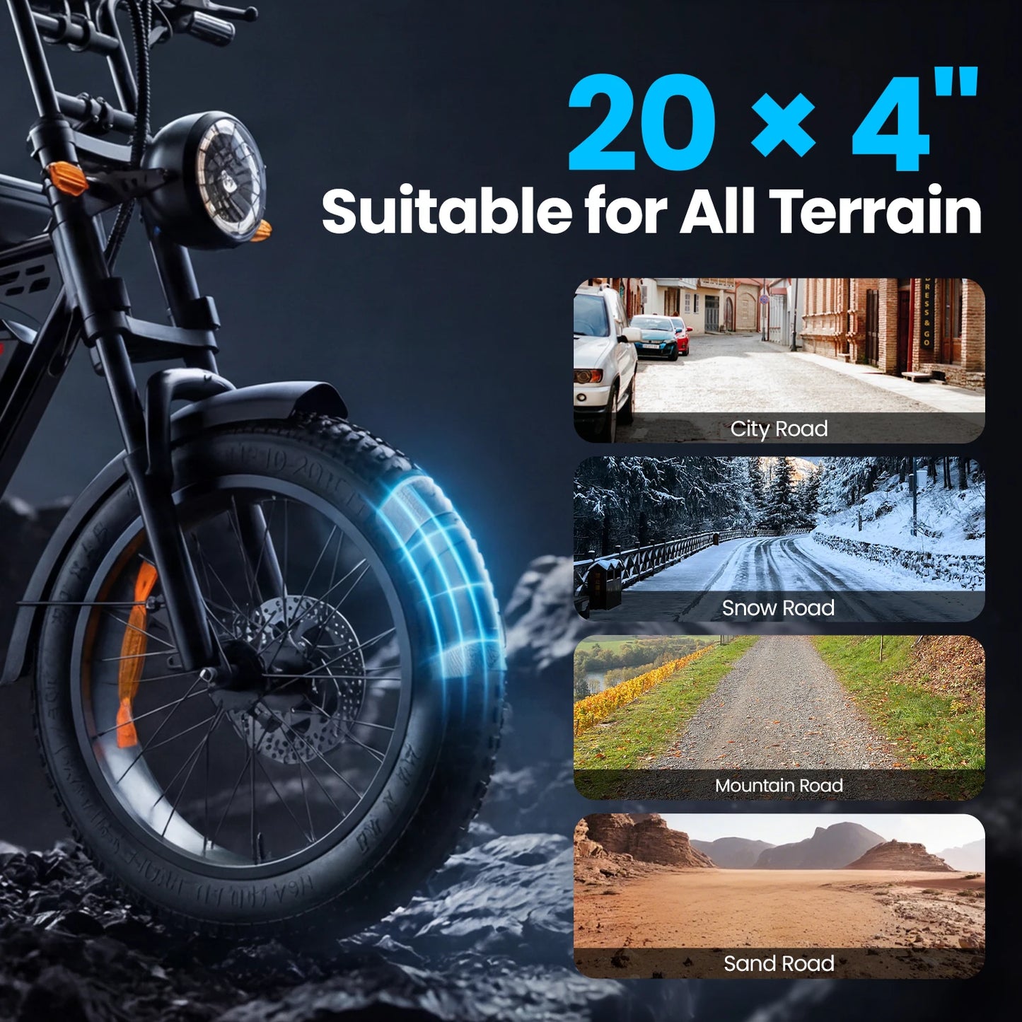 X5 Electric Bike 1500W Peak Power 48V Lithium Battery