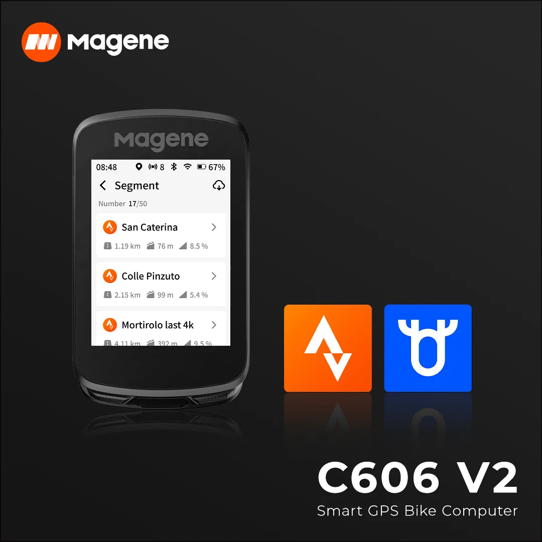 Magene C606V2 GPS Bike Computer With Navigation And Speedometer