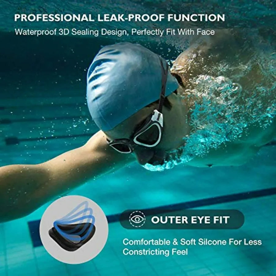 Triathlon Swimming Goggles With Polarized Antifog UV Protection For Adults
