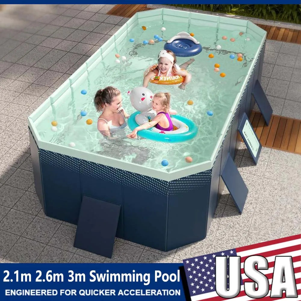 YYW Non Inflatable Foldable PVC Pool For Family Outdoor