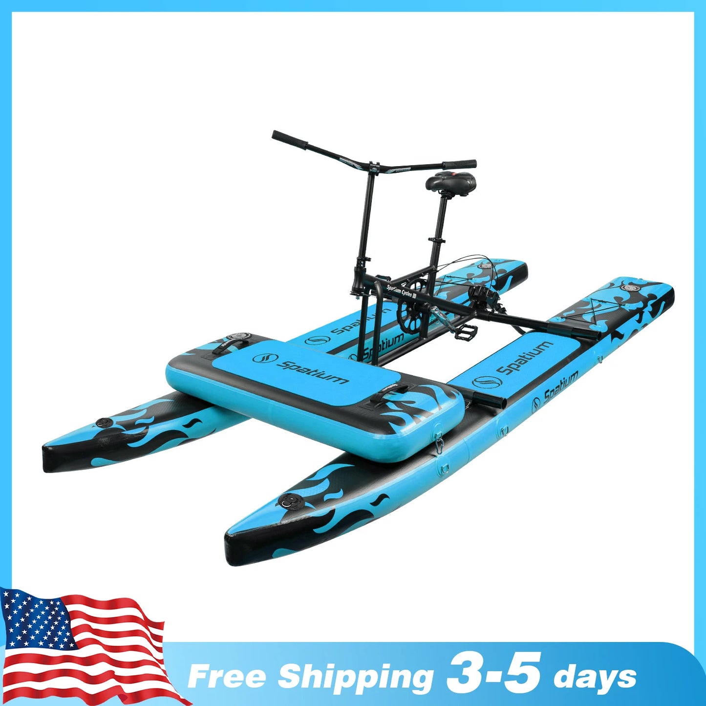 Spatium Water Bike 2.0 Inflatable Pedal Boat Kayak for Lakes