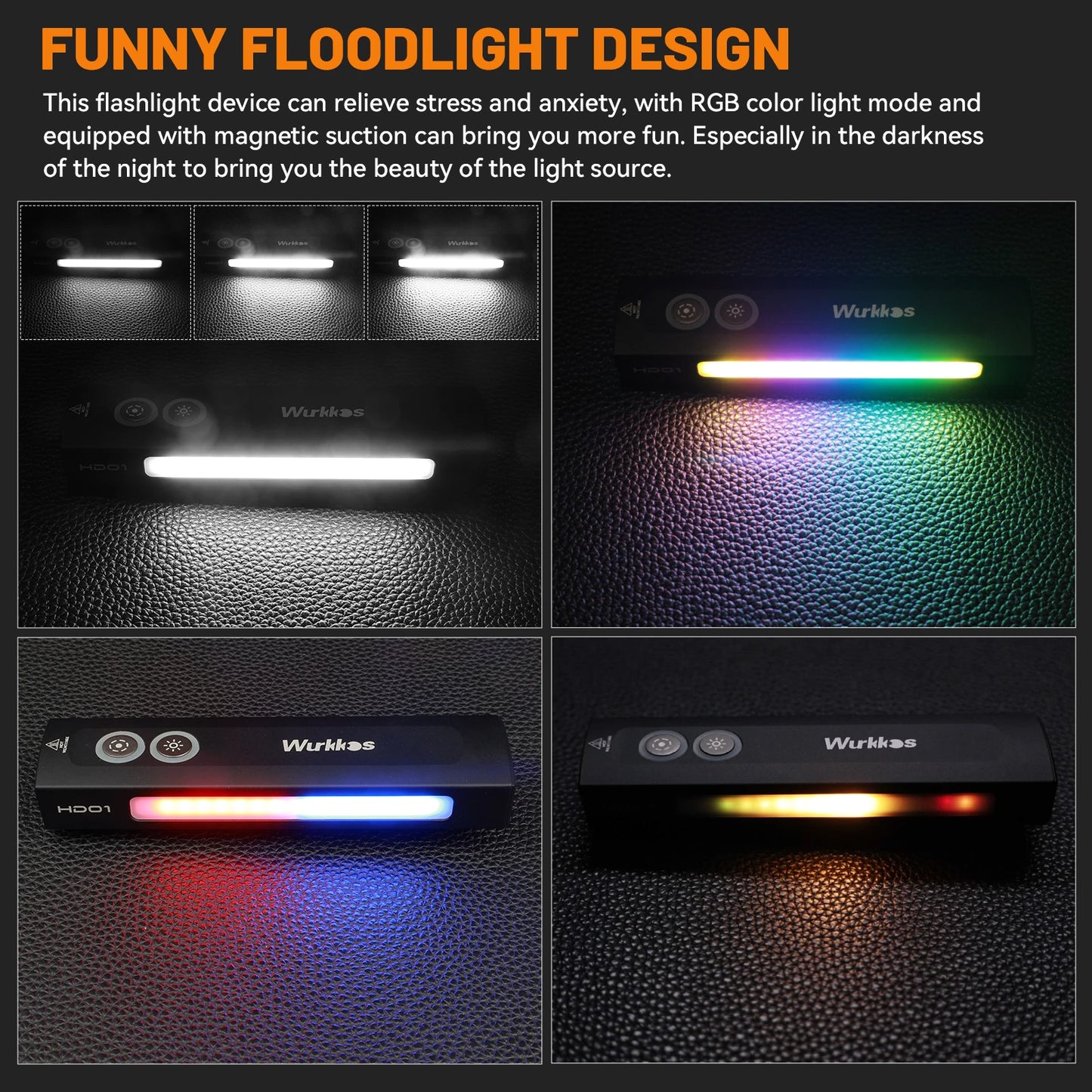 Wurkkos HD01 1200 Lumen Multifunctional Flashlight With RGB IP65