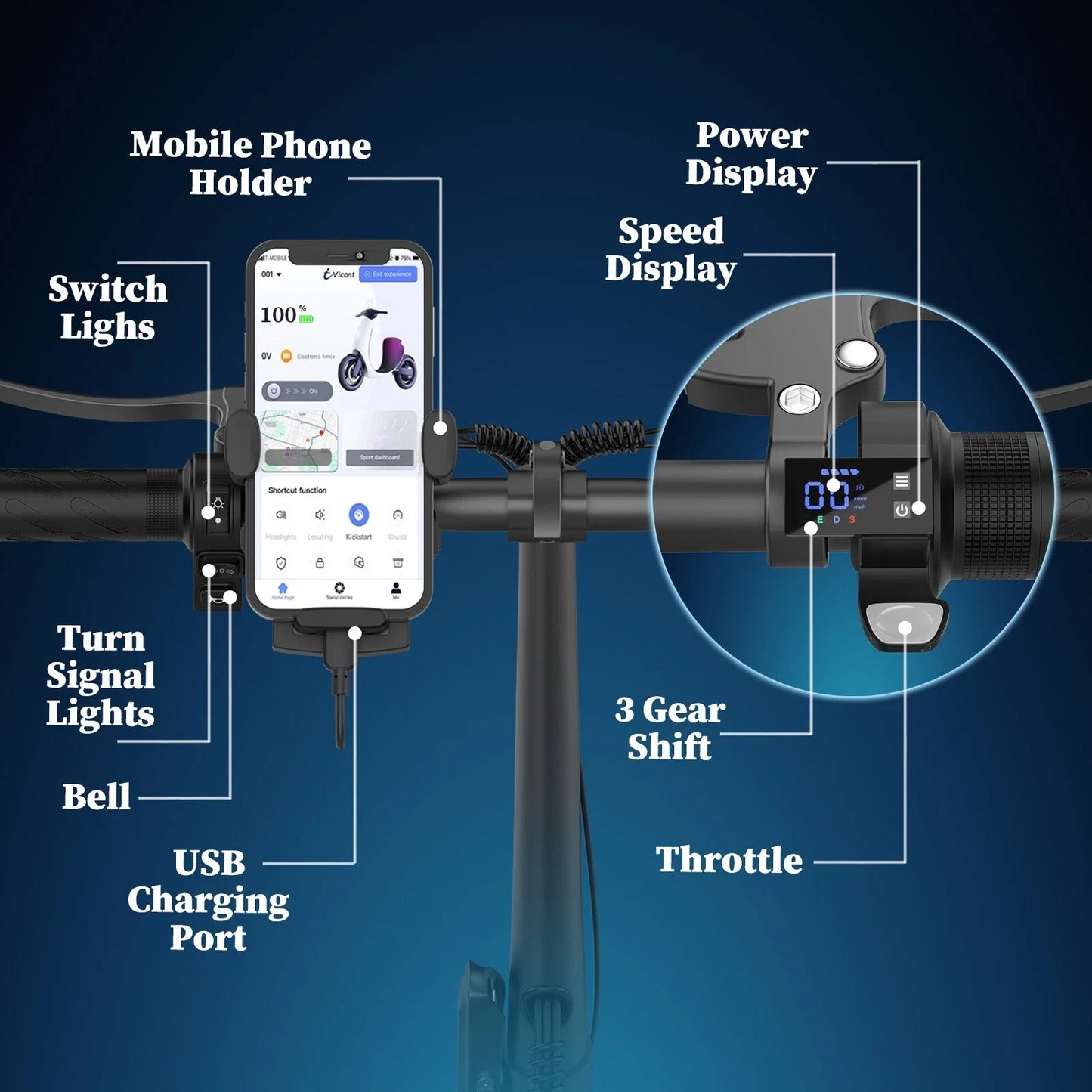 Ladped Folding Electric Bike With 10.4Ah Battery And 21-28 Mile Range