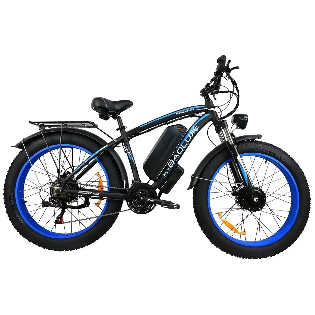 Electric Fat Tire E Bike 2000W Dual Motor Hydraulic Brakes