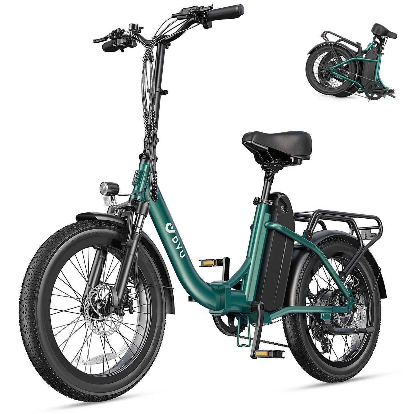 DYU C9 Electric Bike 1000W Peak Motor 48V Battery Brakes
