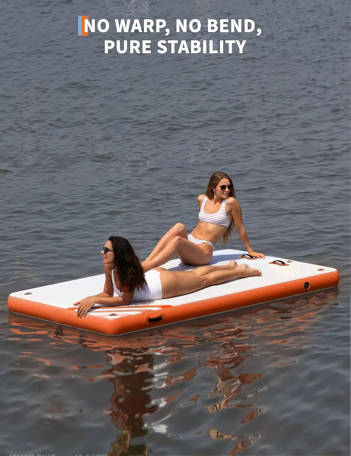 HiMISS Heavy Duty Inflatable Floating Dock for Lake and Pool