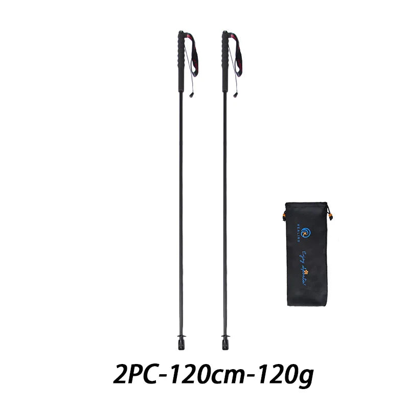 OKHEALING CN Folding Carbon Fiber Trekking Poles With Foam Handle