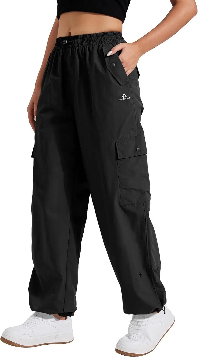 Pioneer Camp Women's Parachute Cargo Hiking Pants With Pockets