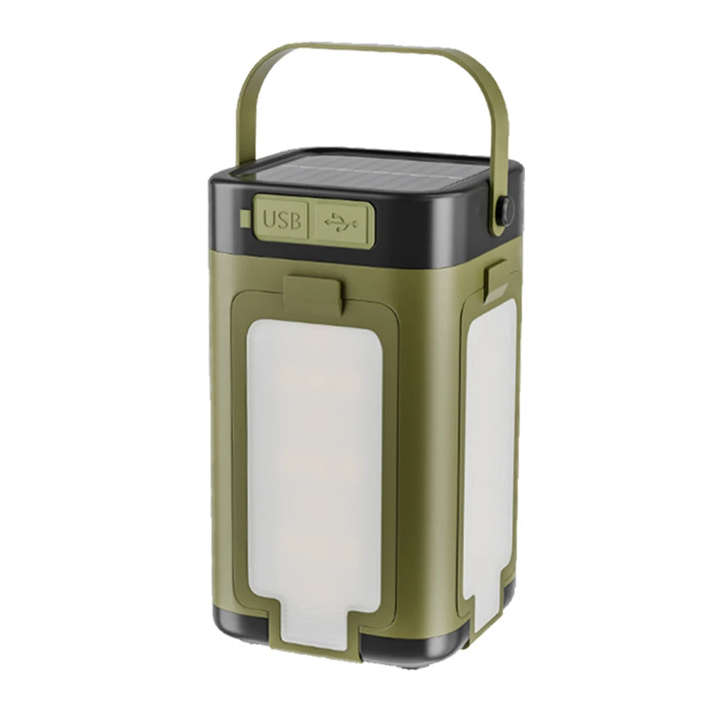 Foldable Solar Camping Lantern With Power Bank