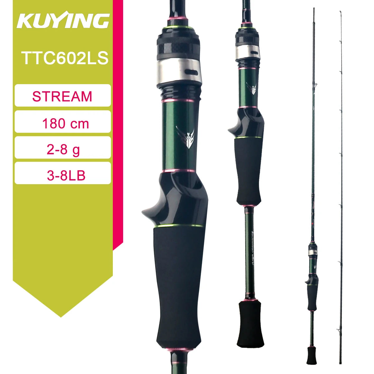 Kuying Lure Rod Baitcasting Spinning River Carbon Fishing Rod