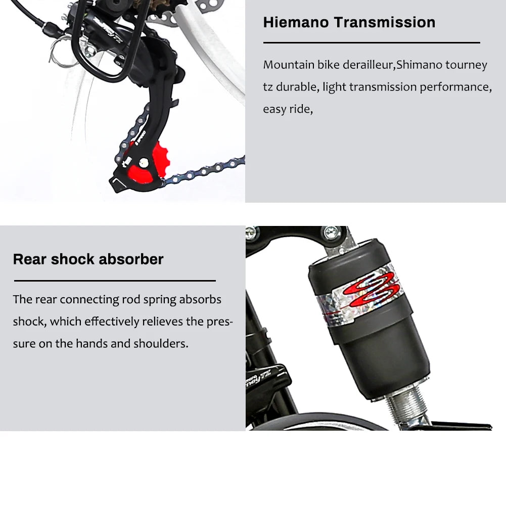 BZEQ Mountain Bike Dual Suspension 21 Speed
