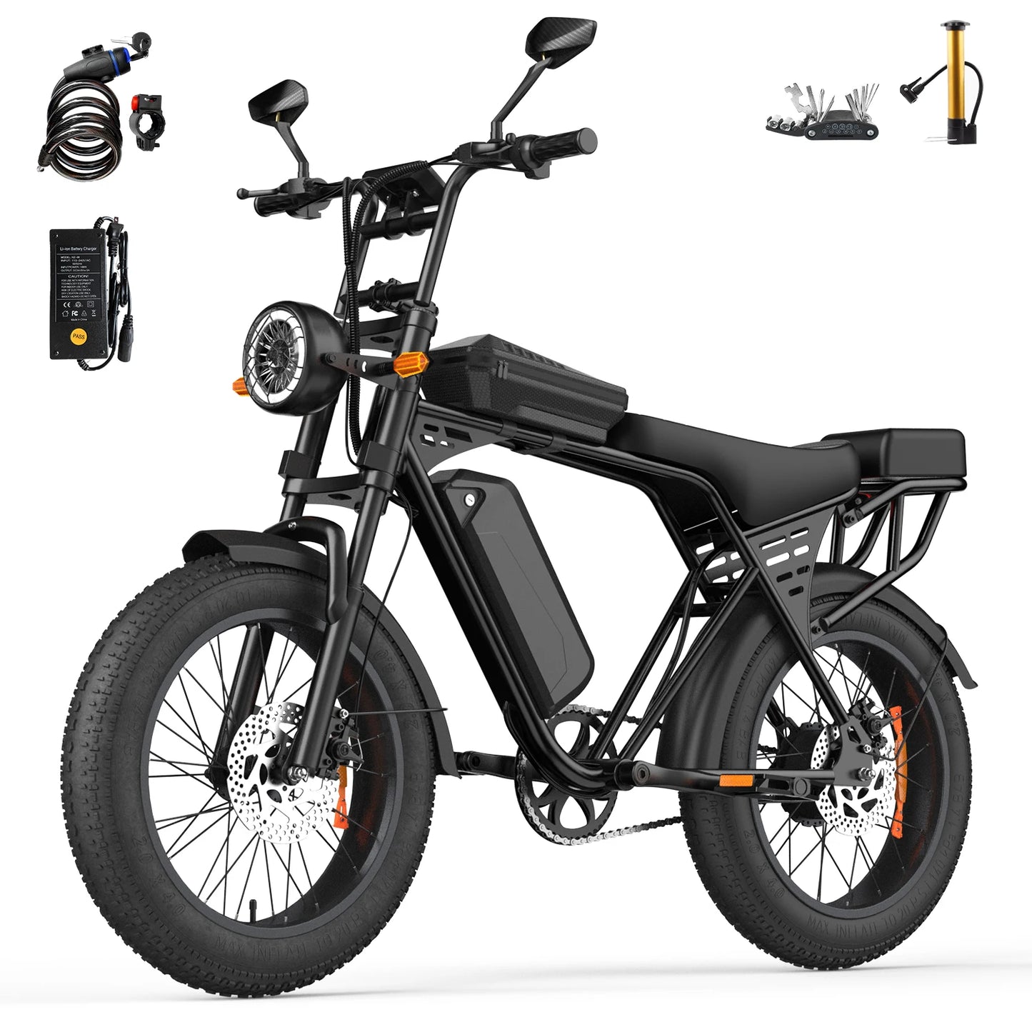 X5 Electric Bike 1500W Peak Power 48V Lithium Battery