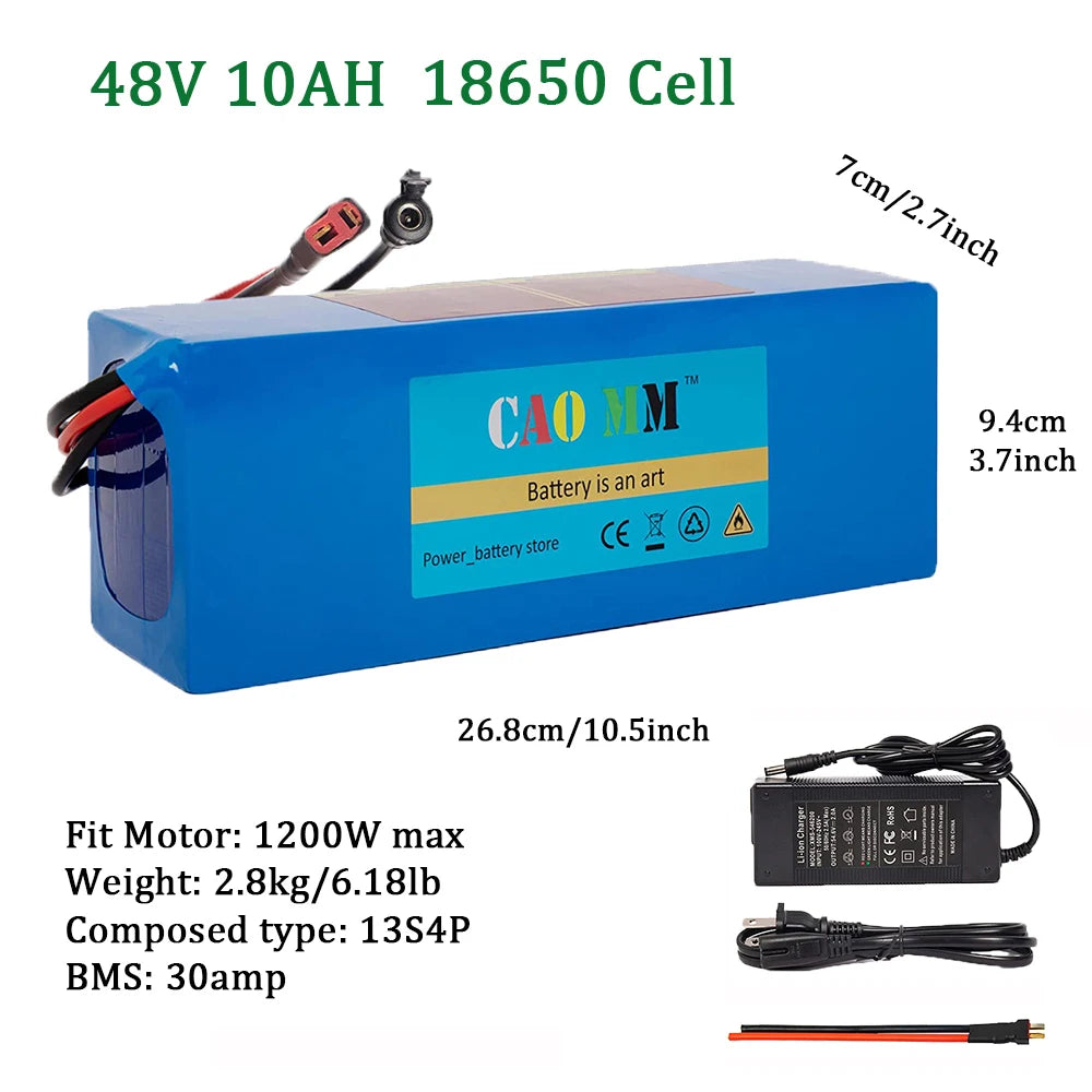 CAO MM 48V Ebike Battery for Electric Bikes and Scooters