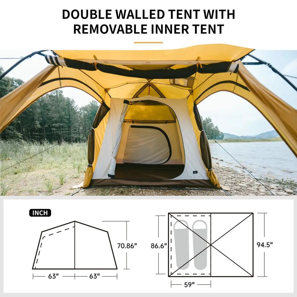 YTYIN Dune Hot Tent With Stove Jack For Eight People