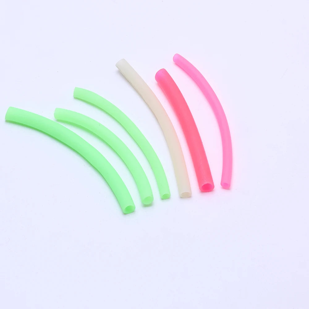 JTUUWRAP Luminous Noctilucent Fishing Line Tubes Silicone Anti Bite