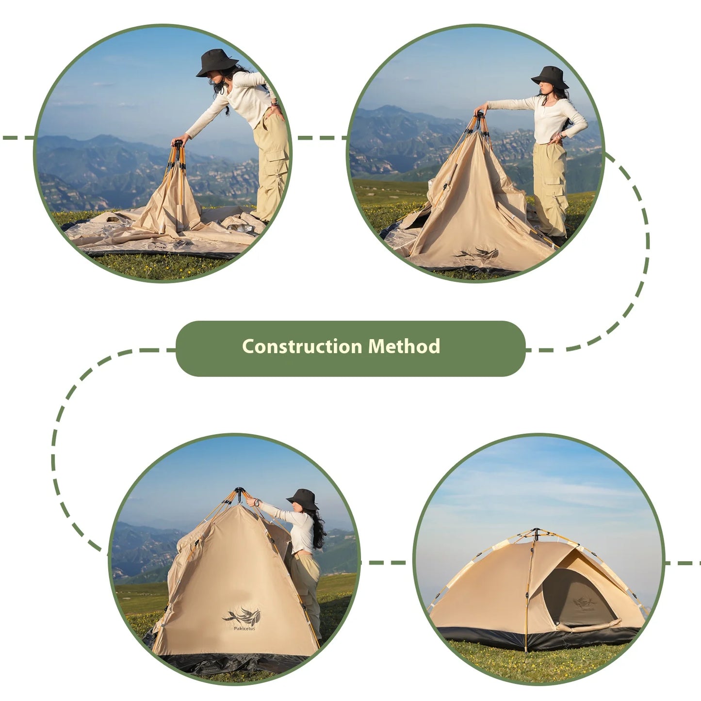 Pakicetus Instant Golden Tent Sun And Rain Shelter Beach Camping