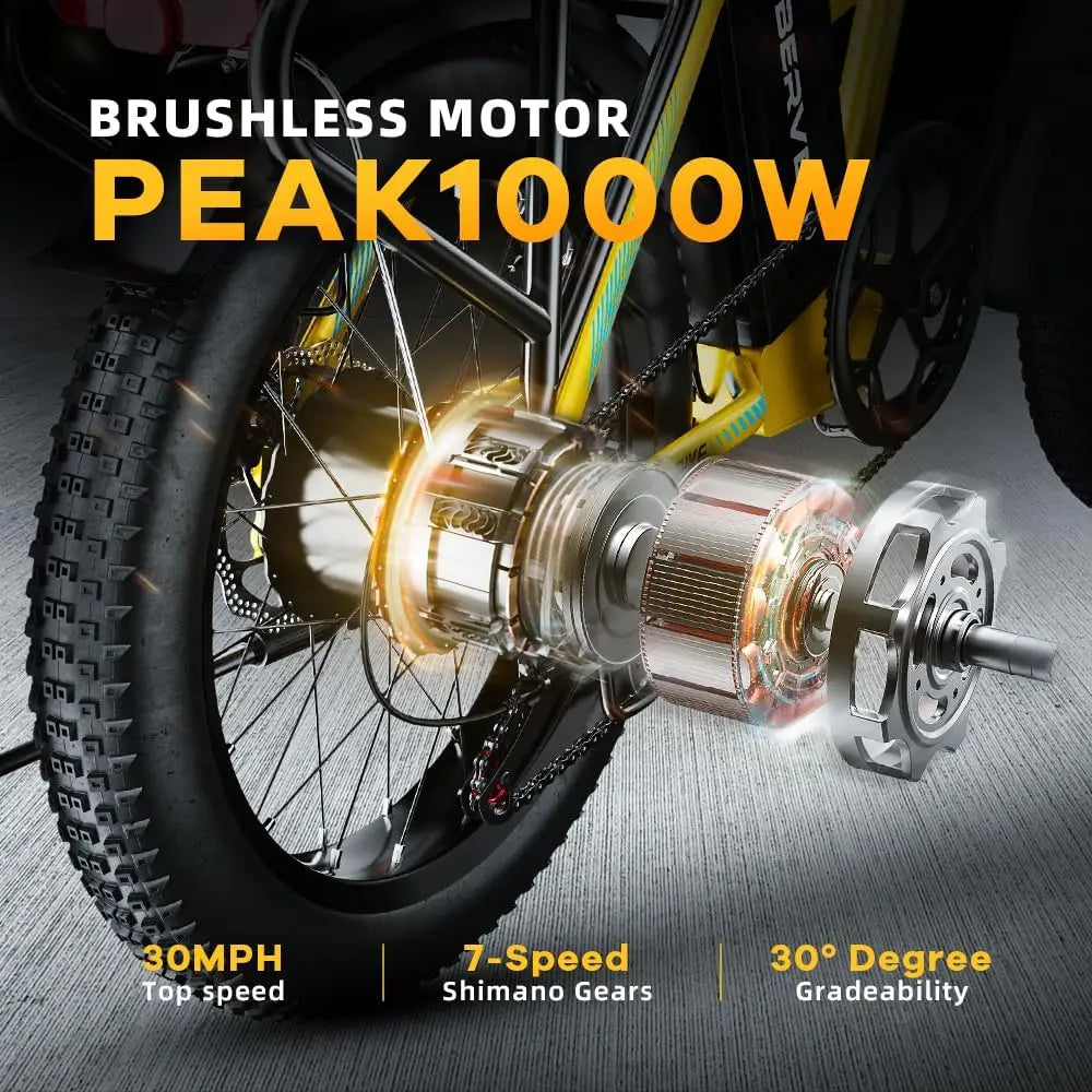 CYBERVELO EK4 EK5 1000W Foldable Fat Tire Electric Bike