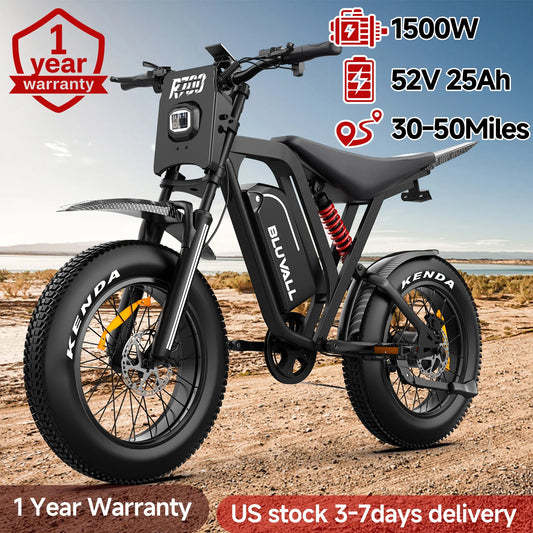 MOOBELO R700 Electric Bike 1500W 52V Battery Full Suspension