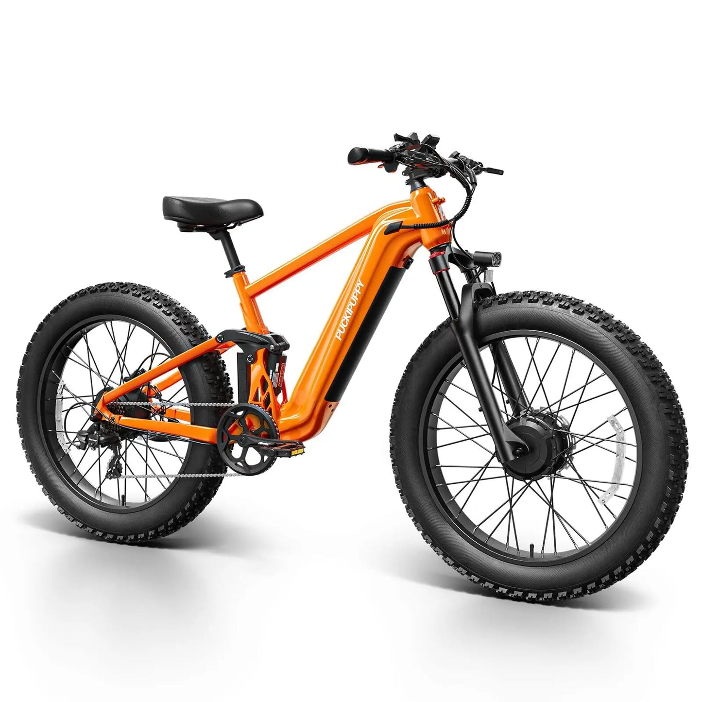 PUCKIPUPPY Dual Motor Electric Bike 1600W Fat Tire Full Suspension