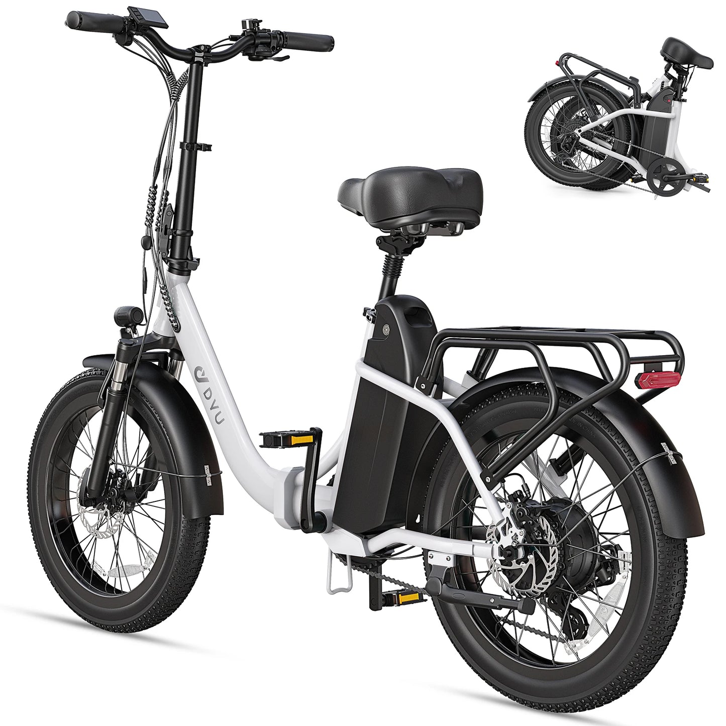 DYU C9 Electric Bike 1000W Peak Motor 48V Battery Brakes