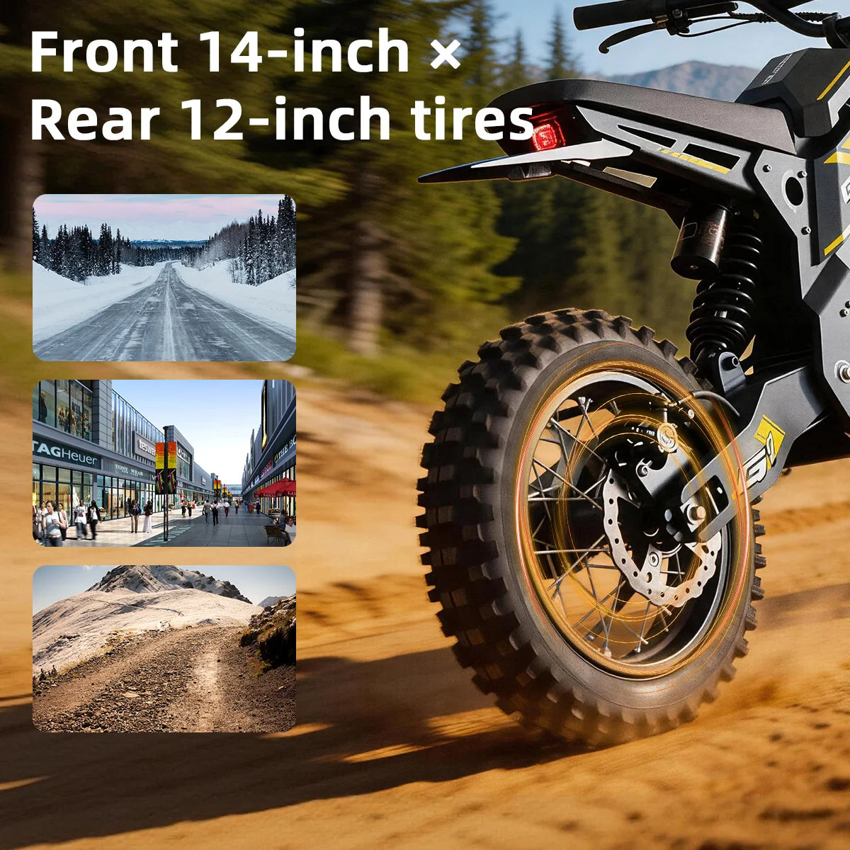 UPlee G1 Electric Mountain Bike Fat Tire Dual Suspension