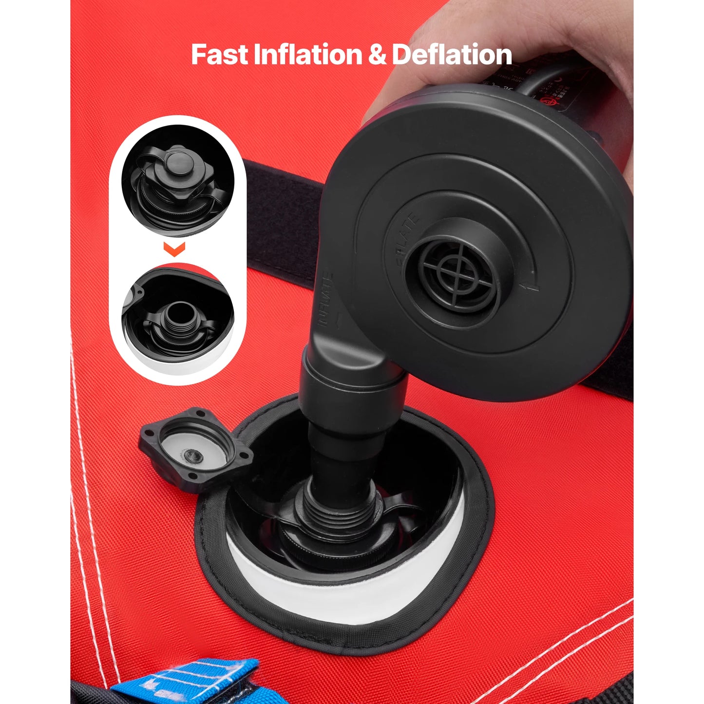 SucceBuy Towable Tubes For Boating 2 To 4 Rider Dual Tow Points