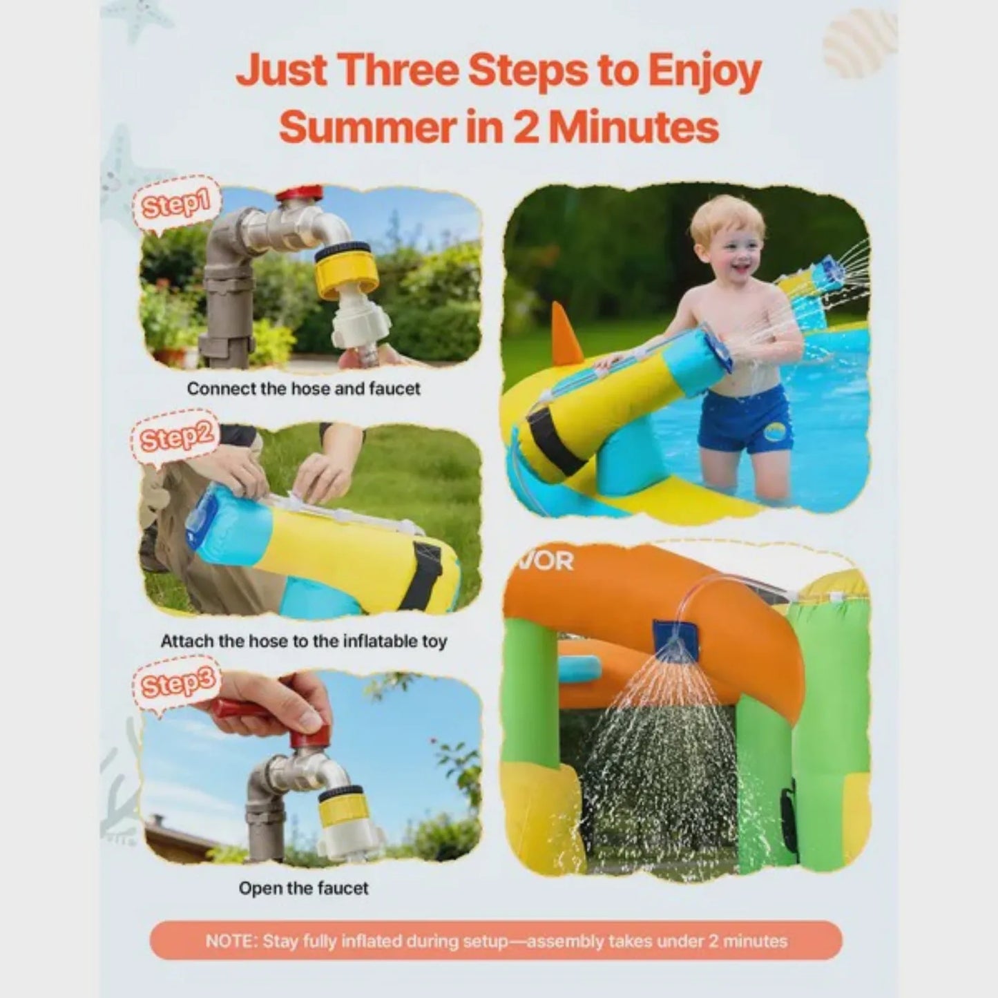 Inflatable Bounce House Water Slide Castle With Basketball Hoop