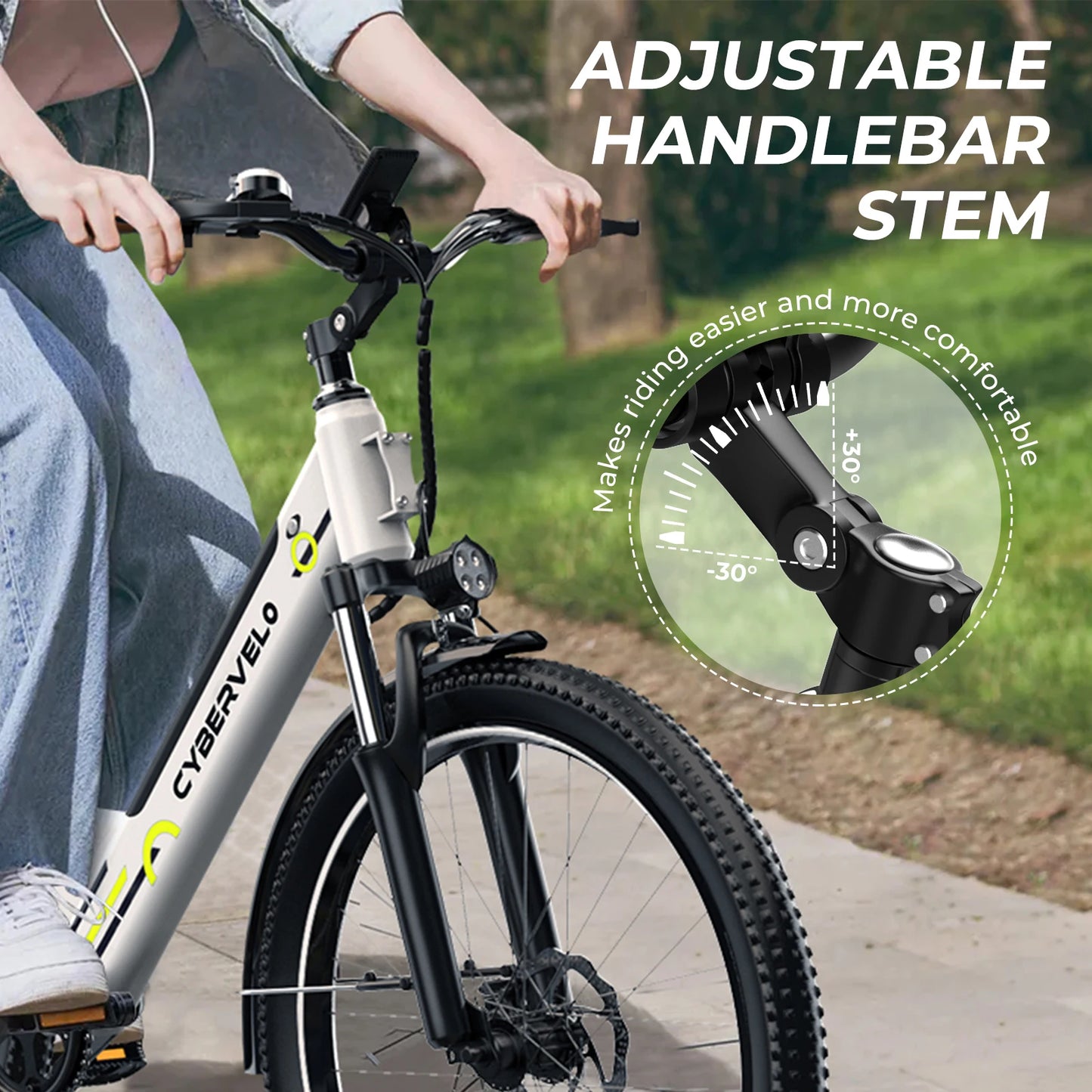 Cybvelo Urban Commute Electric Bike EK2 48V 1000W Peak Motor