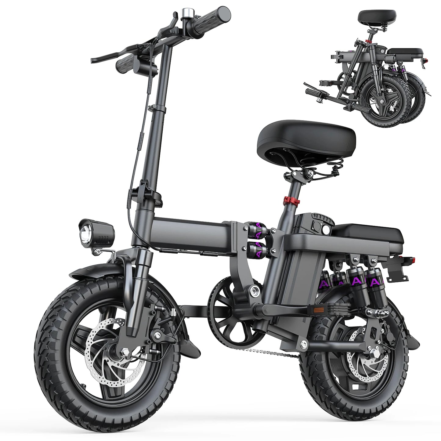 UPlee GE5 Electric Bike 500W Folding Removable Battery
