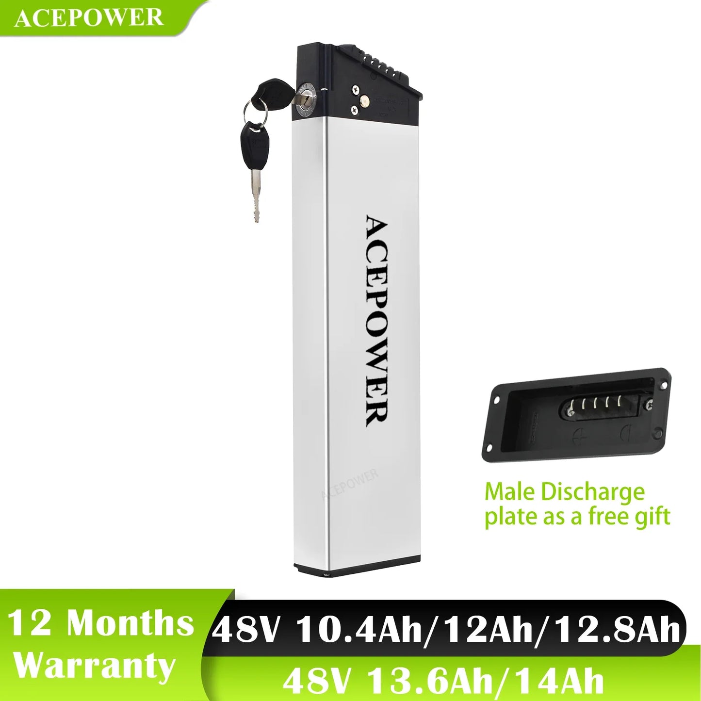 ACEBEI-POWER Folding Ebike Battery 48V 10-14Ah For LAFLY X3