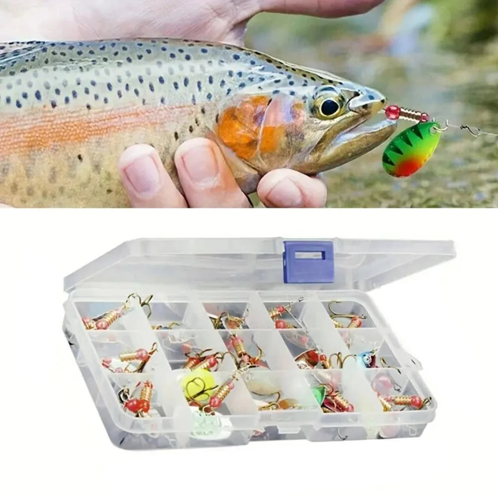 JOCESTYLE Metal Spoon Spinner Fishing Lure With Treble Hook