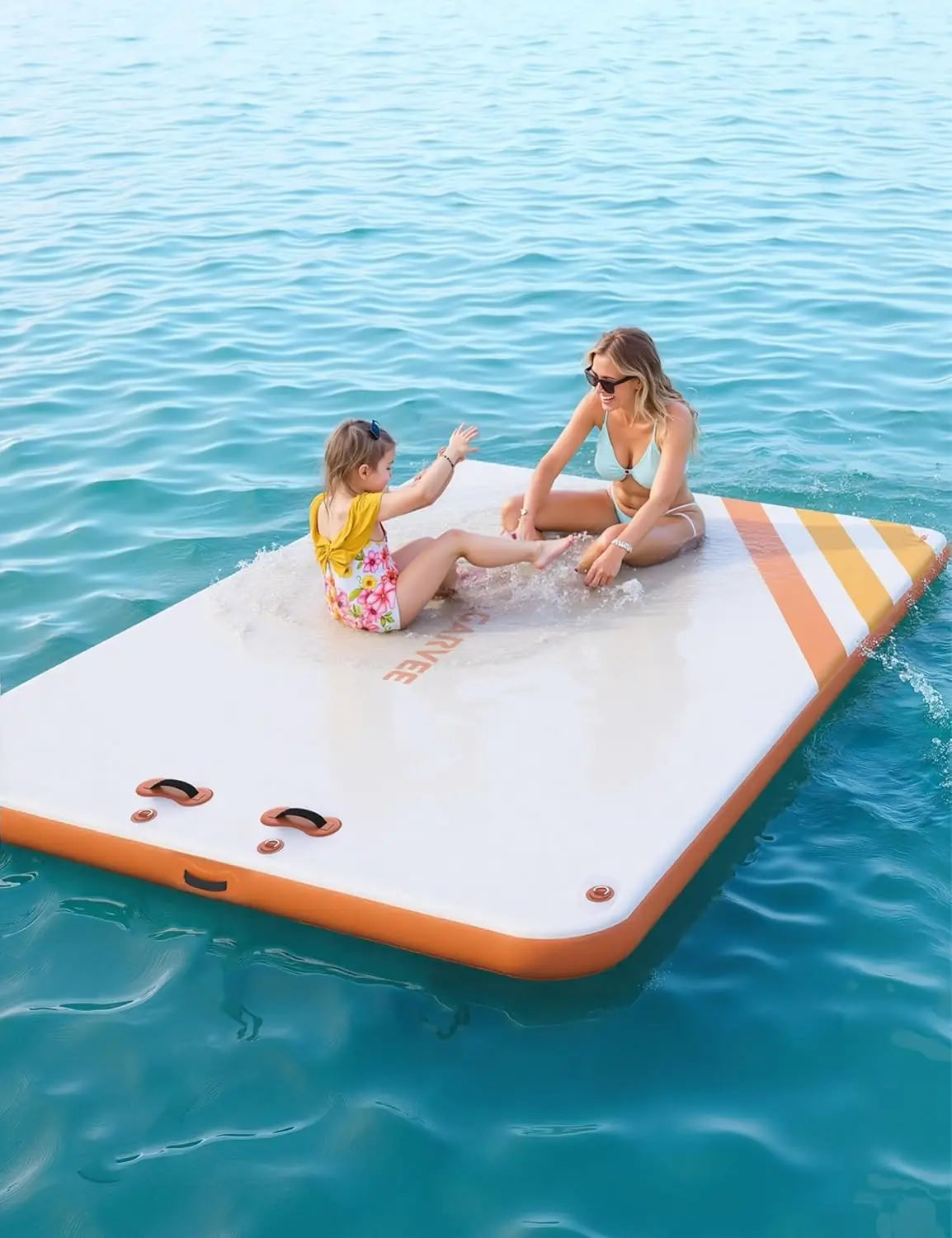 HiMISS Heavy Duty Inflatable Floating Dock for Lake and Pool
