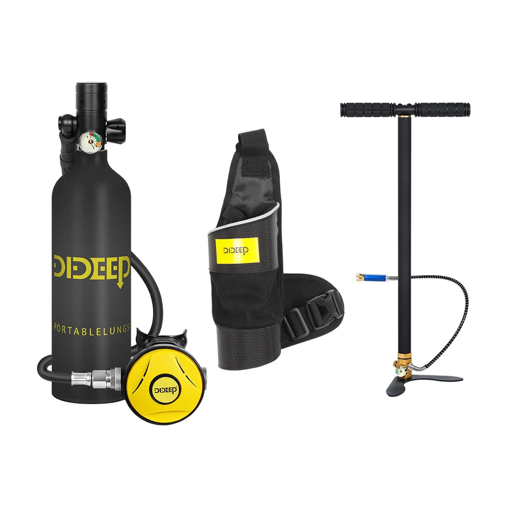 DIDEEP Mini Scuba Tank Set For Underwater Diving Portable