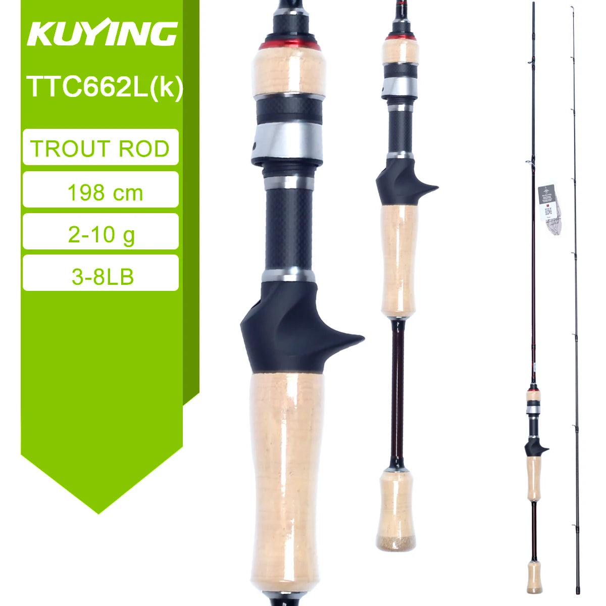 Kuying Lure Rod Baitcasting Spinning River Carbon Fishing Rod