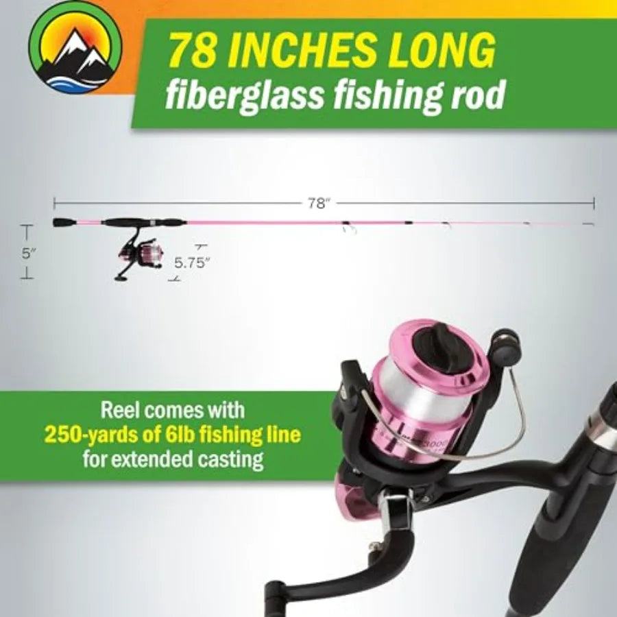 Strike Series Collapsible Spinning Rod And Reel Combo