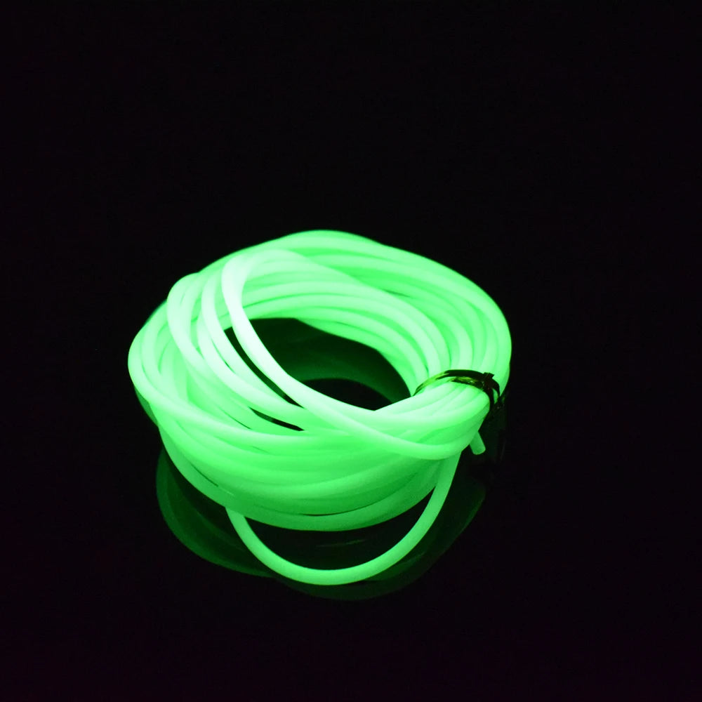 JTUUWRAP Luminous Noctilucent Fishing Line Tubes Silicone Anti Bite