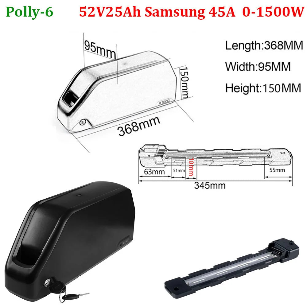 UNITPACKPOWER Ebike Downtube Battery 36V 52V 48V 24Ah