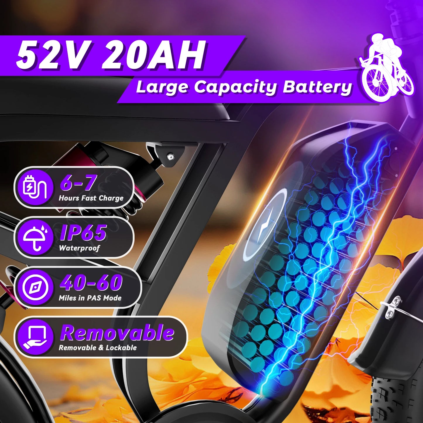 MOOBELO R700 Electric Bike 1500W 52V Battery Full Suspension