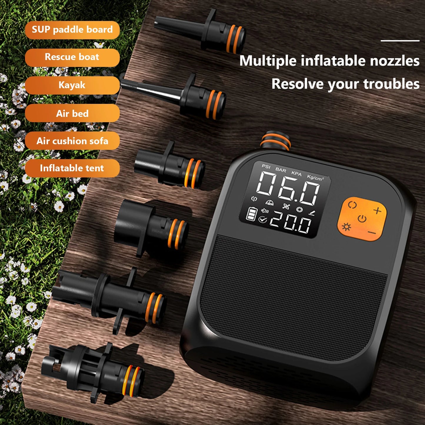 APWIKOGER Stand Up Paddleboard Pump High Pressure Inflation