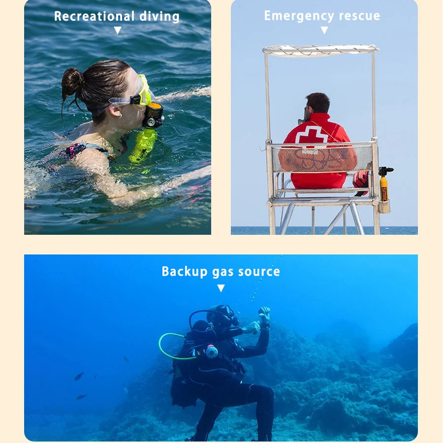 TRIMIX Mini Scuba Lung Tank For Snorkeling And Emergency