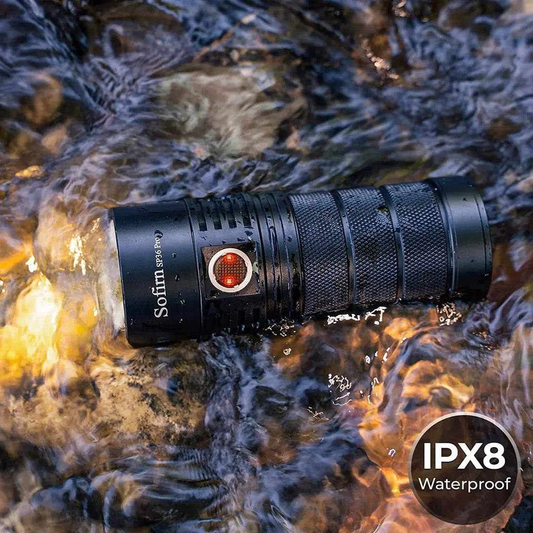 Sofirn SP36 Pro 8000 Lumen USB C Rechargeable LED Flashlight