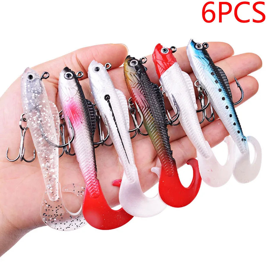 BODECIN Wobblers Soft Silicone Baits For Sea Bass Lures