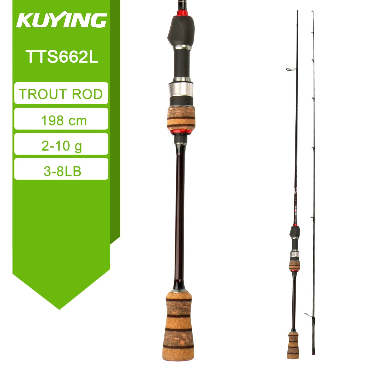 Kuying Teton Spinning Rod Carbon Lure BFS Fuji Parts