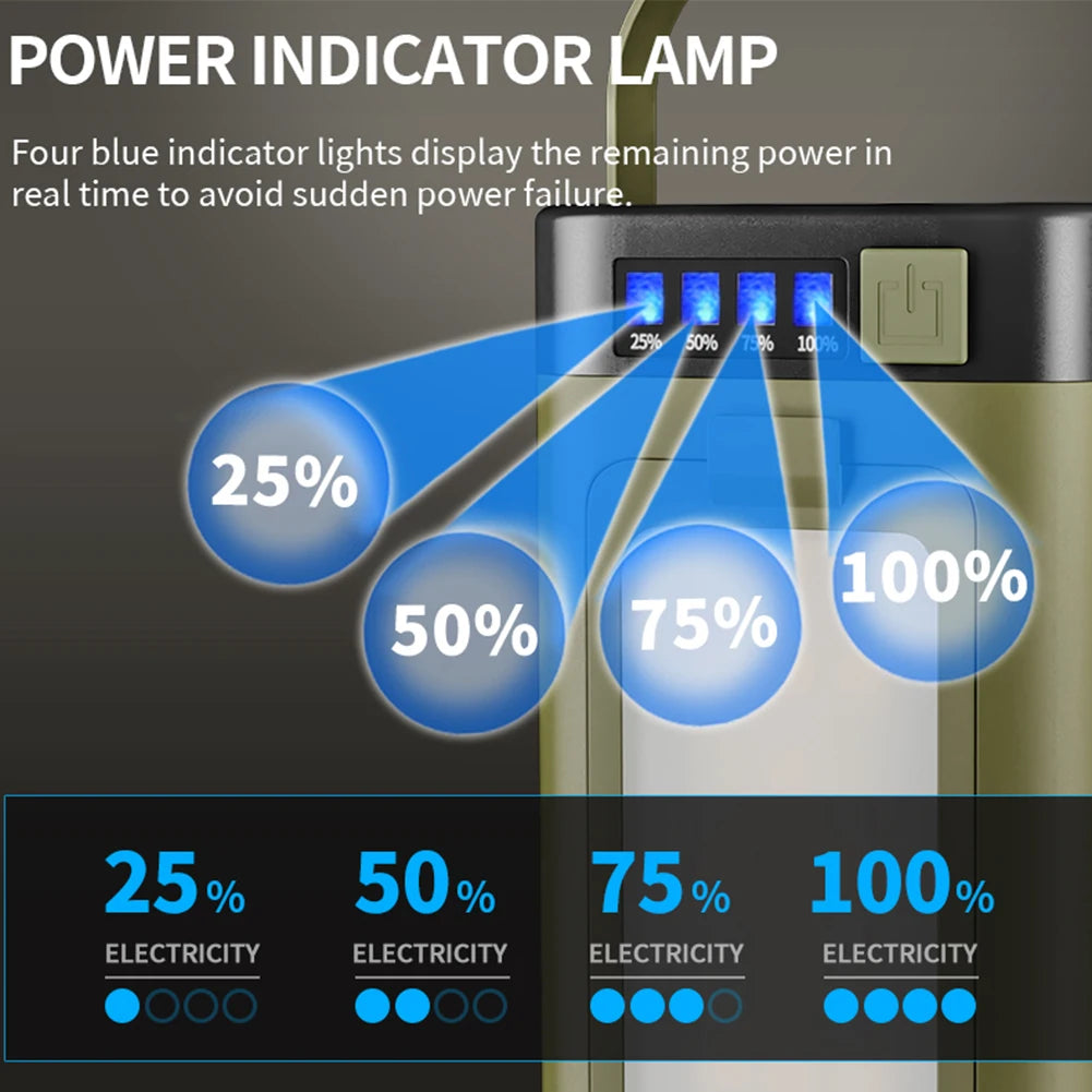 Foldable Solar Camping Lantern With Power Bank